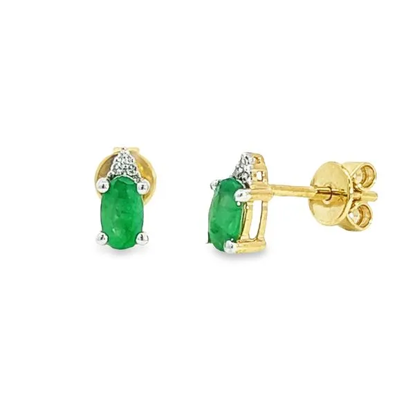 9k Yellow Gold Emerald Jewelry Set Image 4 Arezzo Jewelers Elmwood Park, IL
