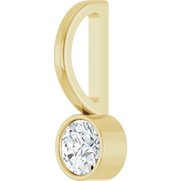 14K White 1/10 CT Diamond Family Charm/Pendant Image 2 Arezzo Jewelers Elmwood, IL