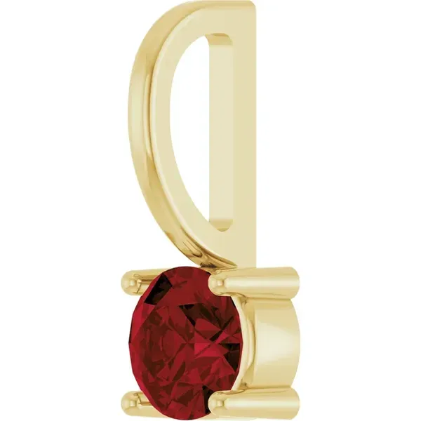 14K Yellow Birthstone Solitaire Charm/Pendant Image 2 Arezzo Jewelers Elmwood, IL