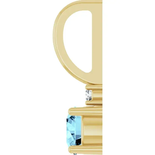 14K YellowBirsthone & Diamond Charm/Pendant Image 3 Arezzo Jewelers Elmwood, IL