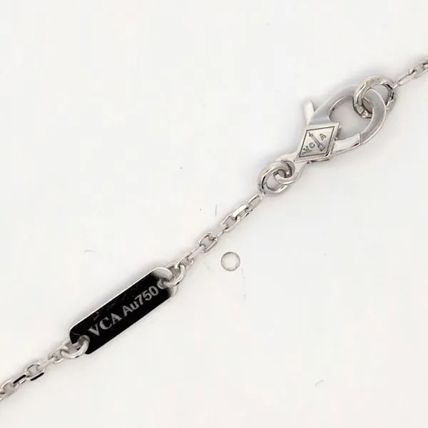 15mm Alhambra Black Onyx Necklace – 18k White Gold Image 3 Arezzo Jewelers Elmwood Park, IL