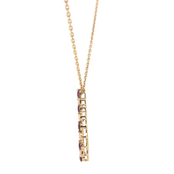 SAVOIA 18 Karat Yellow Gold Diamond and Ruby Pendant Image 2 Arezzo Jewelers Elmwood Park, IL