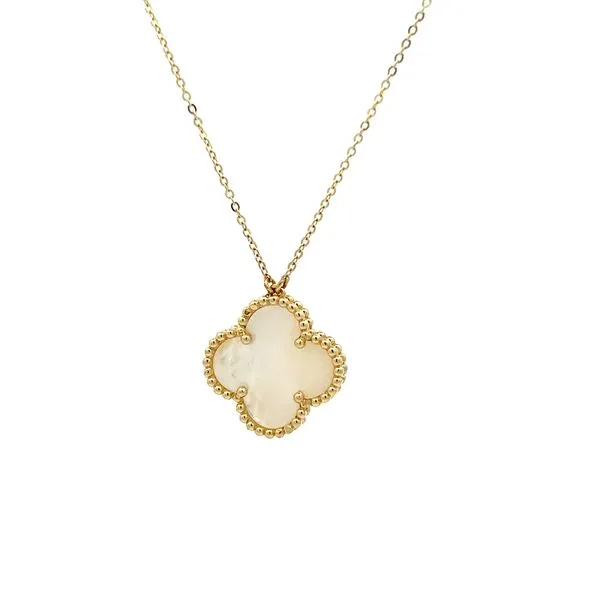 14k Yellow Gold Mother of Pearl Designer Necklace Image 3 Arezzo Jewelers Elmwood Park, IL