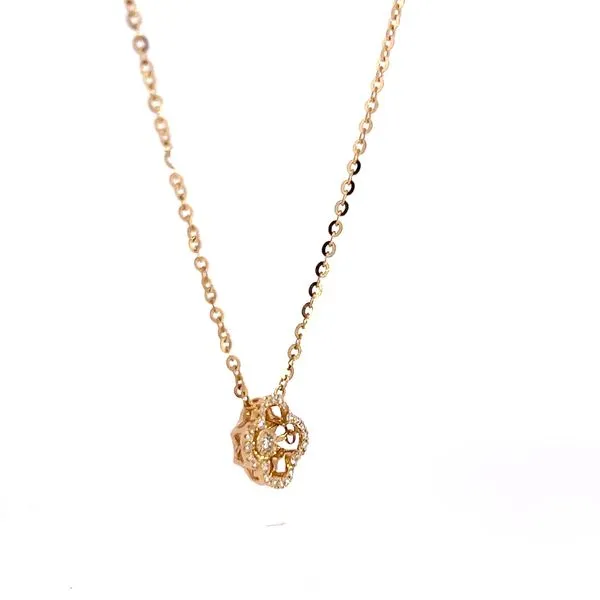 18k Yellow Gold Dancing Diamond Motif Necklace Image 3 Arezzo Jewelers Elmwood Park, IL