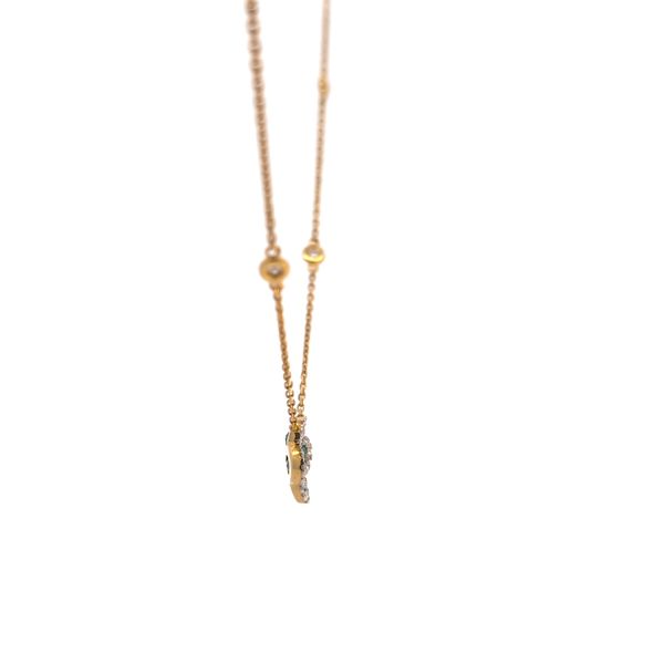 18k Yellow Gold Emerald Motif with Diamond Accents Image 2 Arezzo Jewelers Elmwood Park, IL