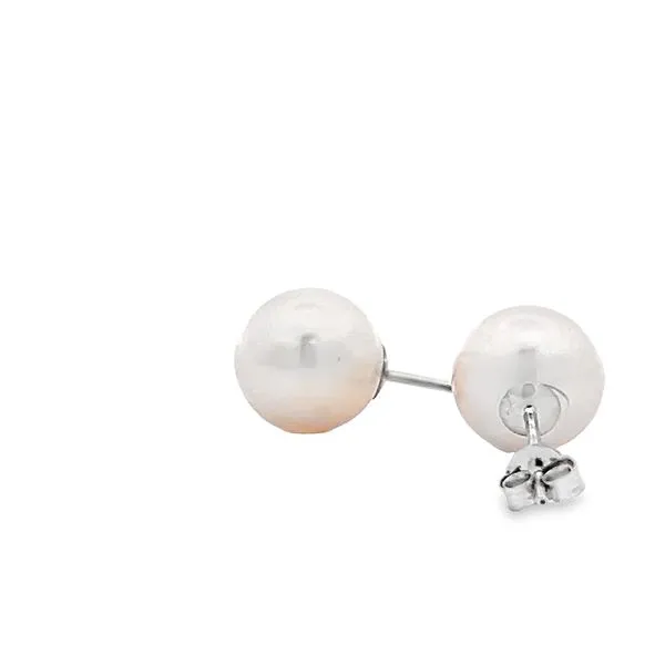 7.5mm A Fresh Water Pearl Earrings Image 3 Arezzo Jewelers Elmwood Park, IL