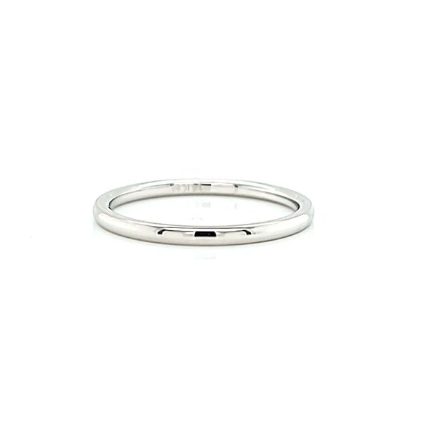 14K White Gold 1.5mm Comfort Fit Plain Wedding Band. Arezzo Jewelers Elmwood Park, IL