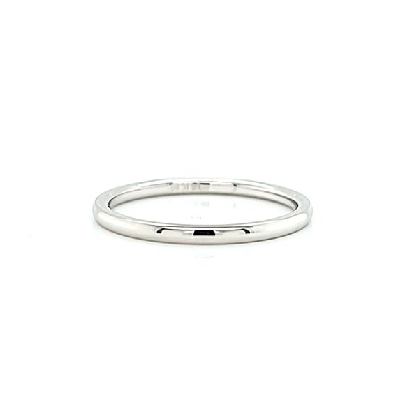 14k White Gold 1.5mm Comfort Fit Wedding Band Arezzo Jewelers Elmwood Park, IL