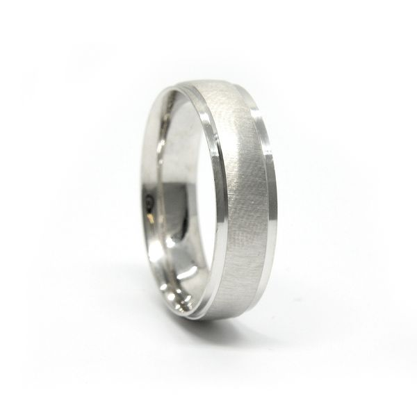 14k White Gold Wedding Band Image 2 Arezzo Jewelers Elmwood Park, IL