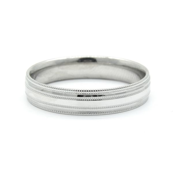 14k Milligrain Wedding Band, Men's Arezzo Jewelers Elmwood Park, IL