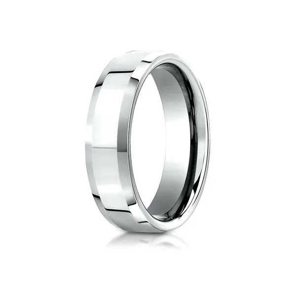 14k White Gold Heavy Polished Wedding Band similar item image