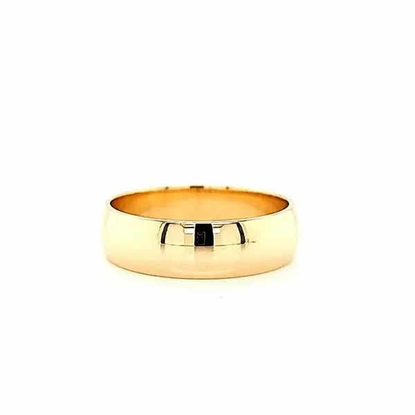 14k Yellow Gold 6mm Half Dome Wedding Band Arezzo Jewelers Elmwood Park, IL