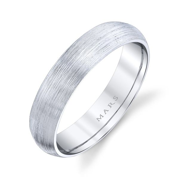 14 Karat White Wedding Band Arezzo Jewelers Elmwood Park, IL