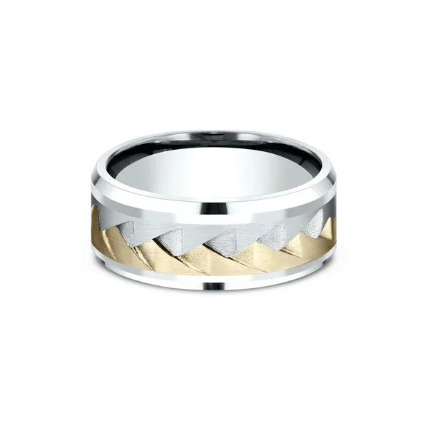 Gold Wedding Band - Men Image 2 Arezzo Jewelers Elmwood, IL