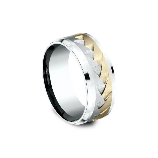 Gold Wedding Band - Men Image 3 Arezzo Jewelers Elmwood, IL