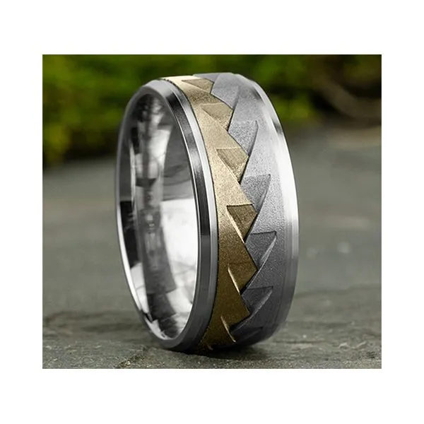 Gold Wedding Band - Men Image 4 Arezzo Jewelers Elmwood, IL