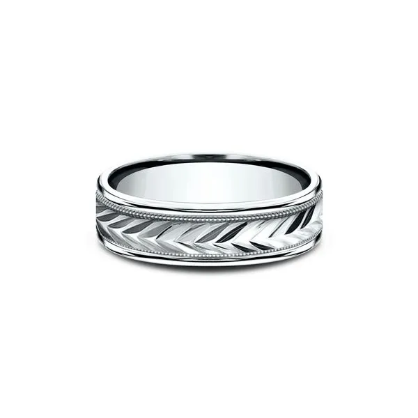 Gold Wedding Band - Men Image 3 Arezzo Jewelers Elmwood Park, IL