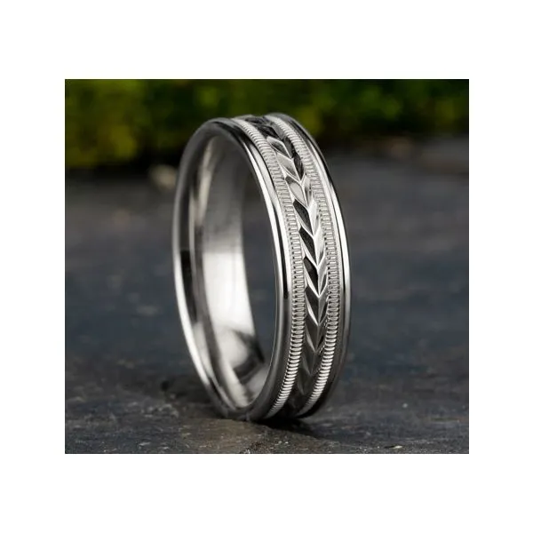 Gold Wedding Band - Men Image 4 Arezzo Jewelers Elmwood Park, IL