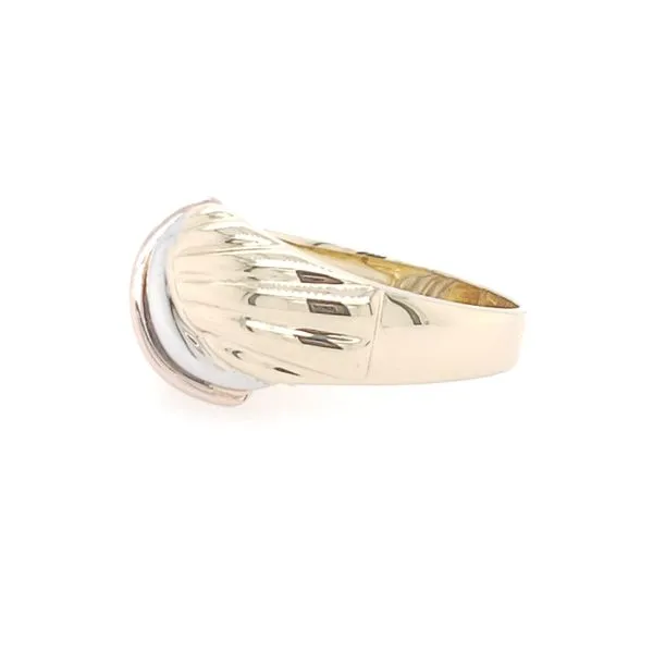 18k Yellow Gold Ring with White & Rose Gold Accents Image 2 Arezzo Jewelers Elmwood Park, IL