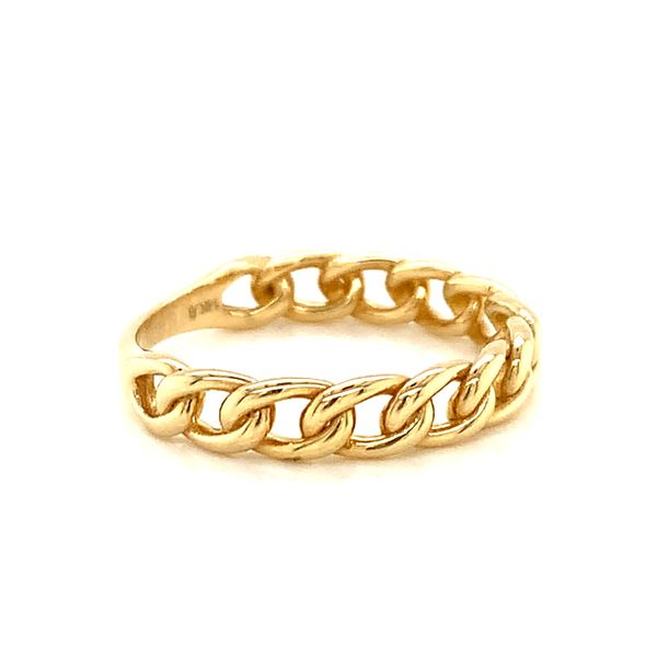 14k Yellow Gold Curb Link Ring Image 2 Arezzo Jewelers Elmwood Park, IL