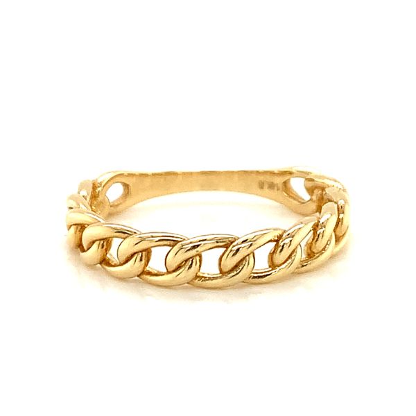 14k Yellow Gold Curb Link Ring Arezzo Jewelers Elmwood Park, IL