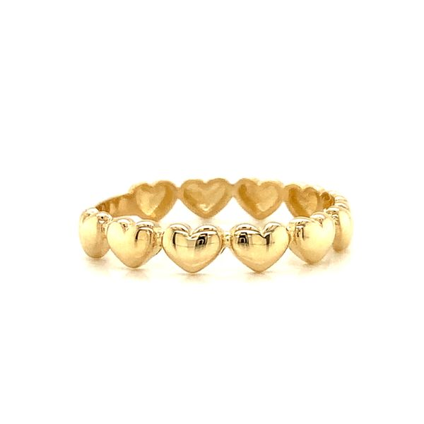 14k Yellow Gold Heart Ring Image 2 Arezzo Jewelers Elmwood Park, IL