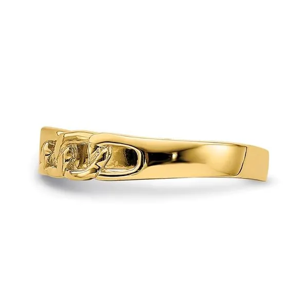 14k Polished Link Band Ring Image 2 Arezzo Jewelers Elmwood Park, IL
