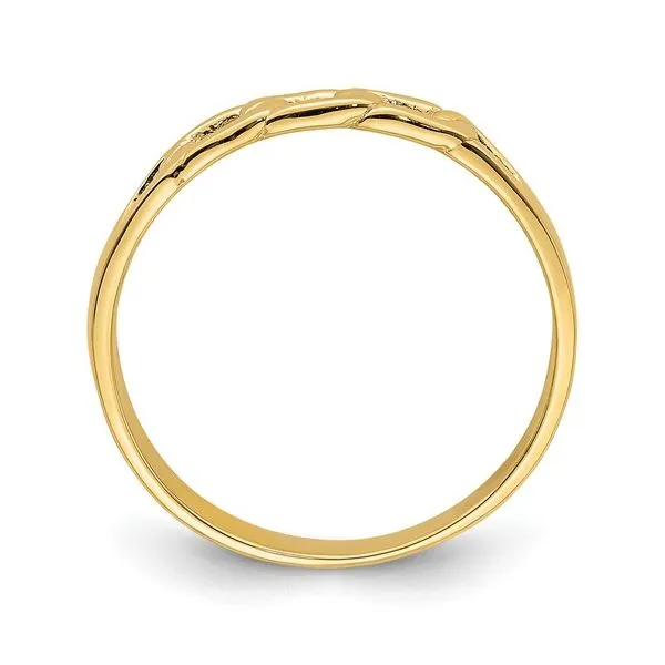 14k Polished Link Band Ring Image 3 Arezzo Jewelers Elmwood Park, IL