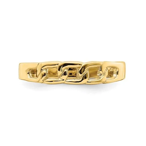 14k Polished Link Band Ring Image 4 Arezzo Jewelers Elmwood Park, IL