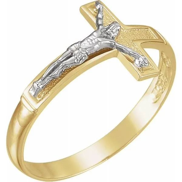 14k gold crucifix ring