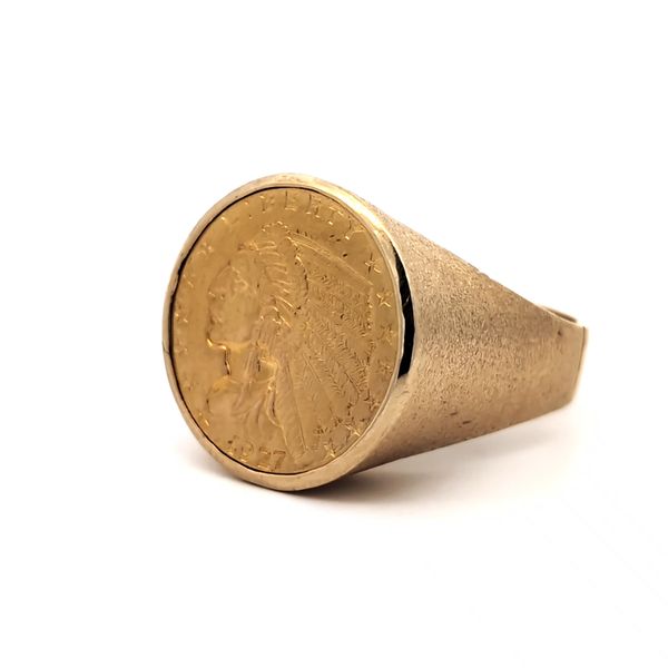 $5 Indian Head Gold Coin Ring Image 2 Arezzo Jewelers Elmwood Park, IL