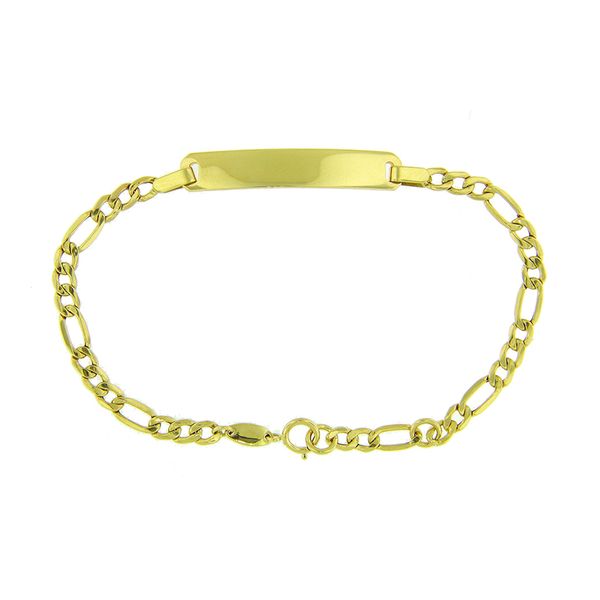 14k Yellow Gold Children's ID Bracelet Arezzo Jewelers Elmwood Park, IL