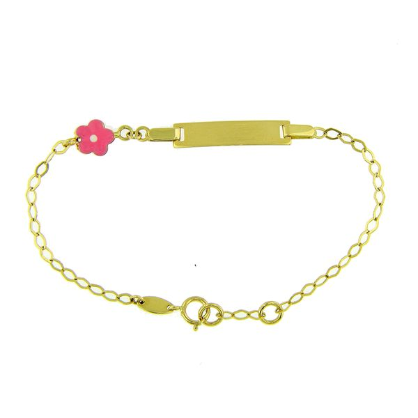 14k Yellow Gold Baby ID Bracelet Arezzo Jewelers Elmwood Park, IL