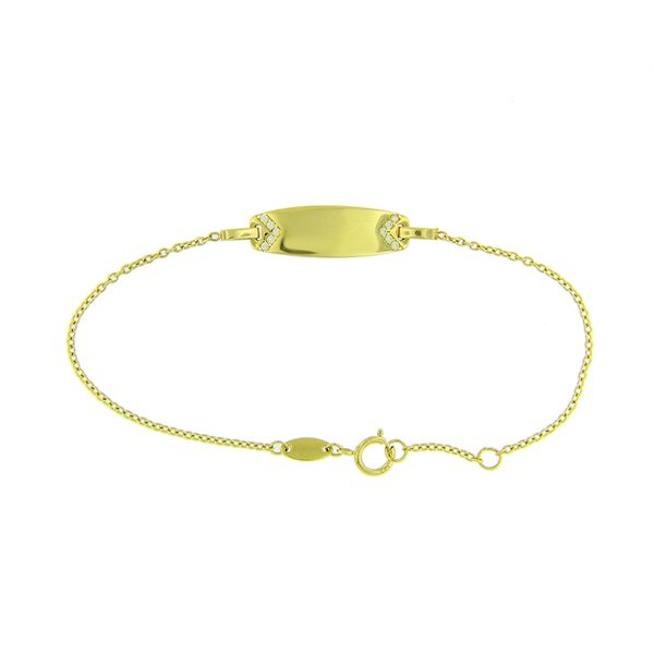 14k Yellow Gold Baby ID Bracelet Arezzo Jewelers Elmwood Park, IL