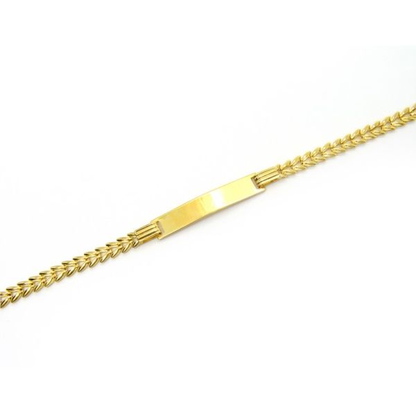 14k Yellow Gold Baby ID Bracelet - 6