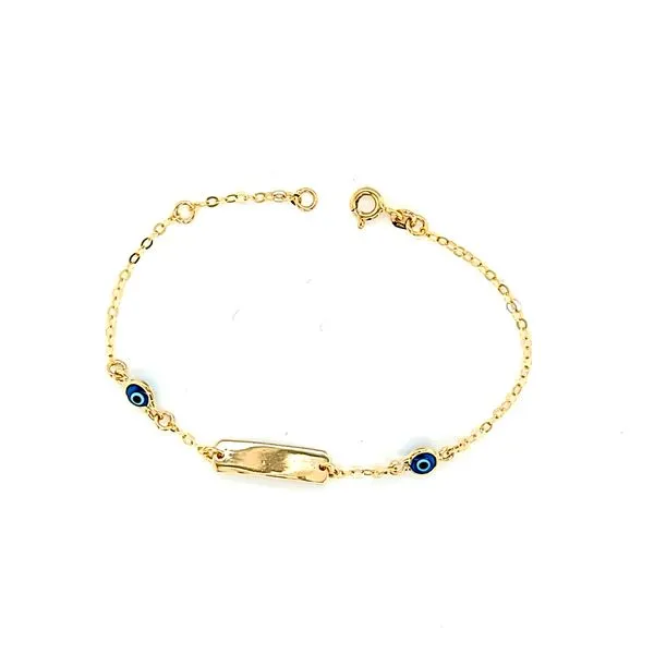 14k Yellow Gold Baby ID Bracelet Image 2 Arezzo Jewelers Elmwood Park, IL