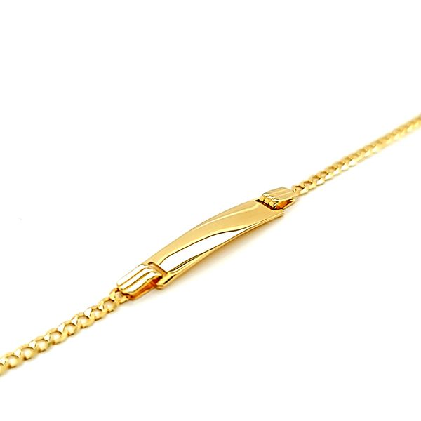 14k Yellow Gold 2.6mm Curb Link Children's Bracelet Image 3 Arezzo Jewelers Elmwood Park, IL