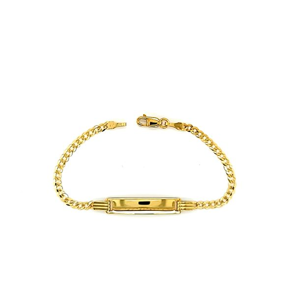14k Yellow Gold 2.6mm Curb Link Children's Bracelet Arezzo Jewelers Elmwood Park, IL