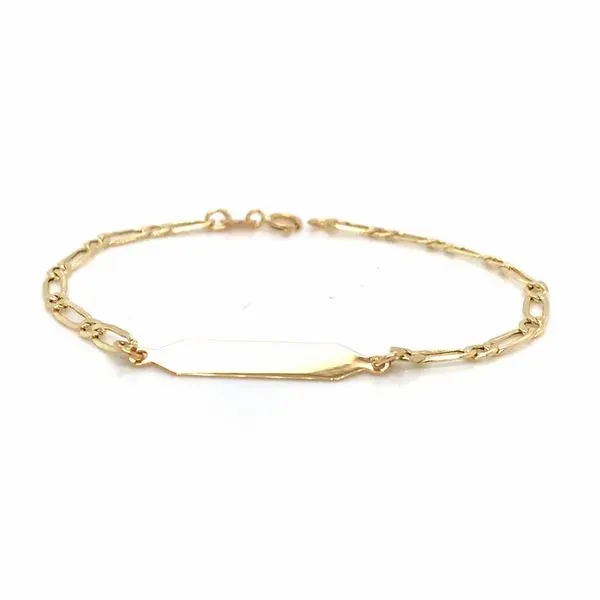 18k Yellow Gold Children's ID Bracelet Image 2 Arezzo Jewelers Elmwood Park, IL