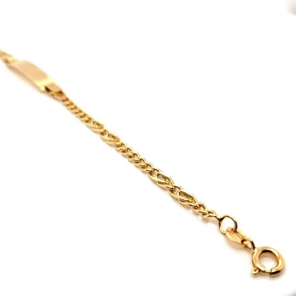 18k Yellow Gold Children's ID Bracelet Image 3 Arezzo Jewelers Elmwood Park, IL