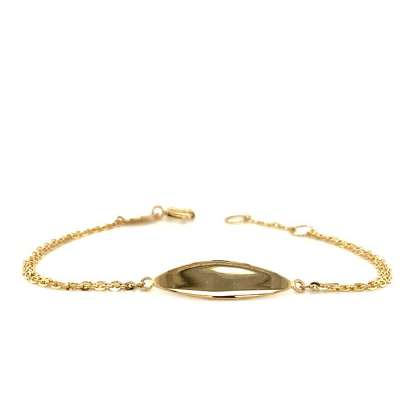 14k Yellow Gold Baby ID Bracelet Image 2 Arezzo Jewelers Elmwood Park, IL