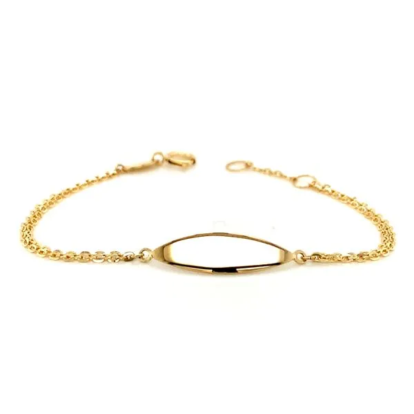 14k Yellow Gold Baby ID Bracelet Arezzo Jewelers Elmwood Park, IL