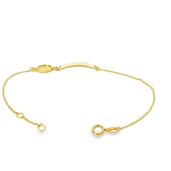 14K Yellow Gold Children's ID Bracelet Image 4 Arezzo Jewelers Elmwood Park, IL