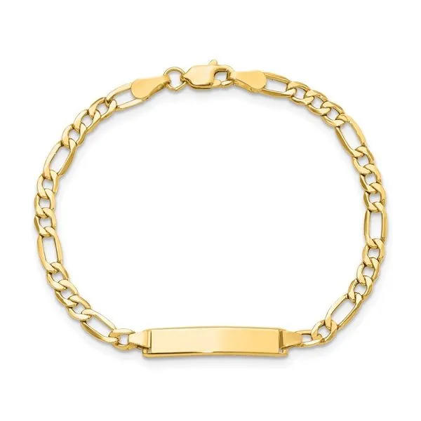 14 Karat Yellow Gold Childrens ID Bracelet Image 2 Arezzo Jewelers Elmwood, IL