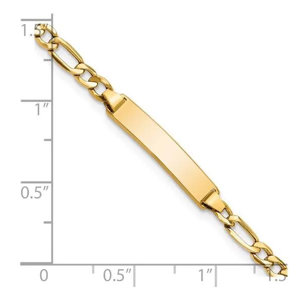 14 Karat Yellow Gold Childrens ID Bracelet Image 3 Arezzo Jewelers Elmwood, IL