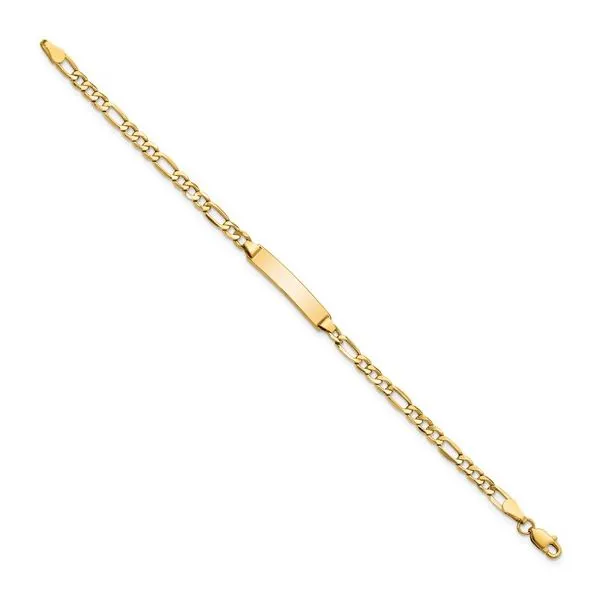 14 Karat Yellow Gold Childrens ID Bracelet Image 4 Arezzo Jewelers Elmwood, IL