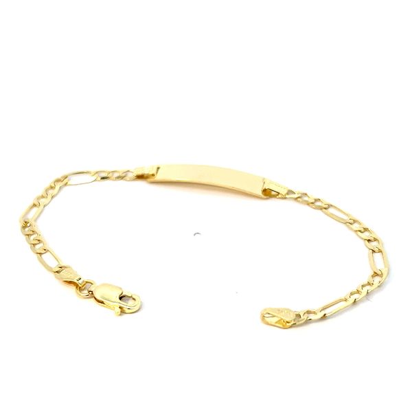 14k Yellow Gold Children's Figaro ID Bracelet Image 4 Arezzo Jewelers Elmwood Park, IL