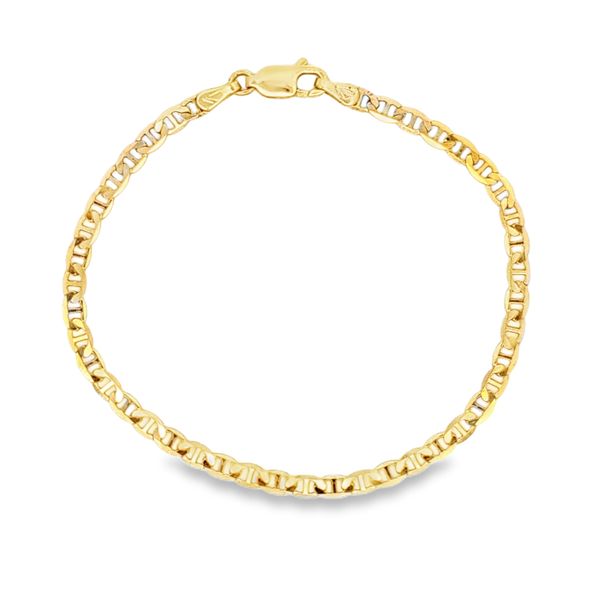 14 Karat Yellow Gold Childrens 3mm Anchor Link Bracelet Arezzo Jewelers Elmwood Park, IL