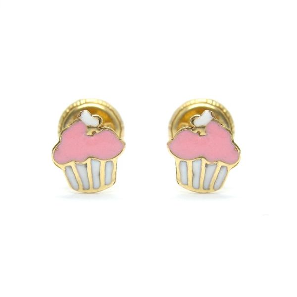 14k YG Baby Cupcake Earrings Arezzo Jewelers Elmwood Park, IL