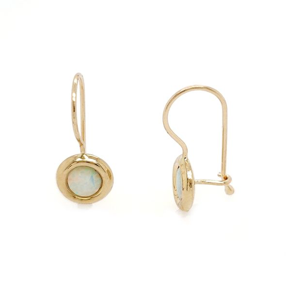 14k Yellow Gold Opal Drop Earrings Arezzo Jewelers Elmwood Park, IL